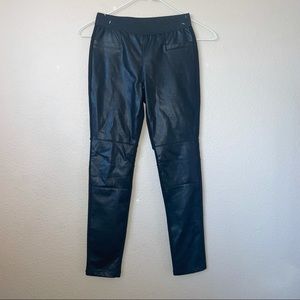 Ella Moss Black Leather Like Legging Pants Size 10
